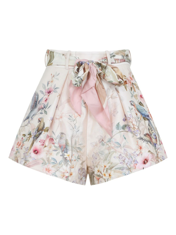 Zimmermann Shorts Beige Silk Cotton