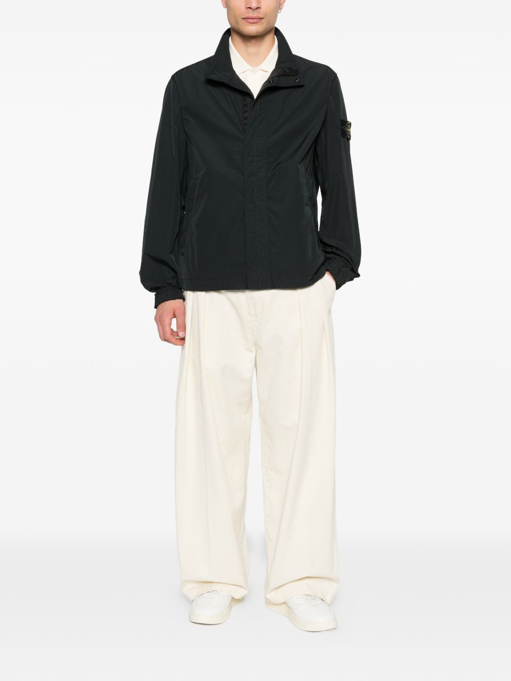 Stone Island Coats Black Poliestere