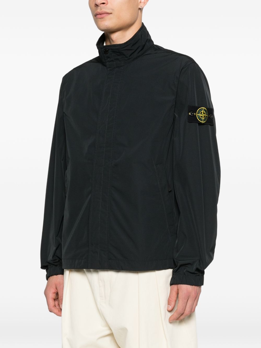 Stone Island Coats Black Poliestere