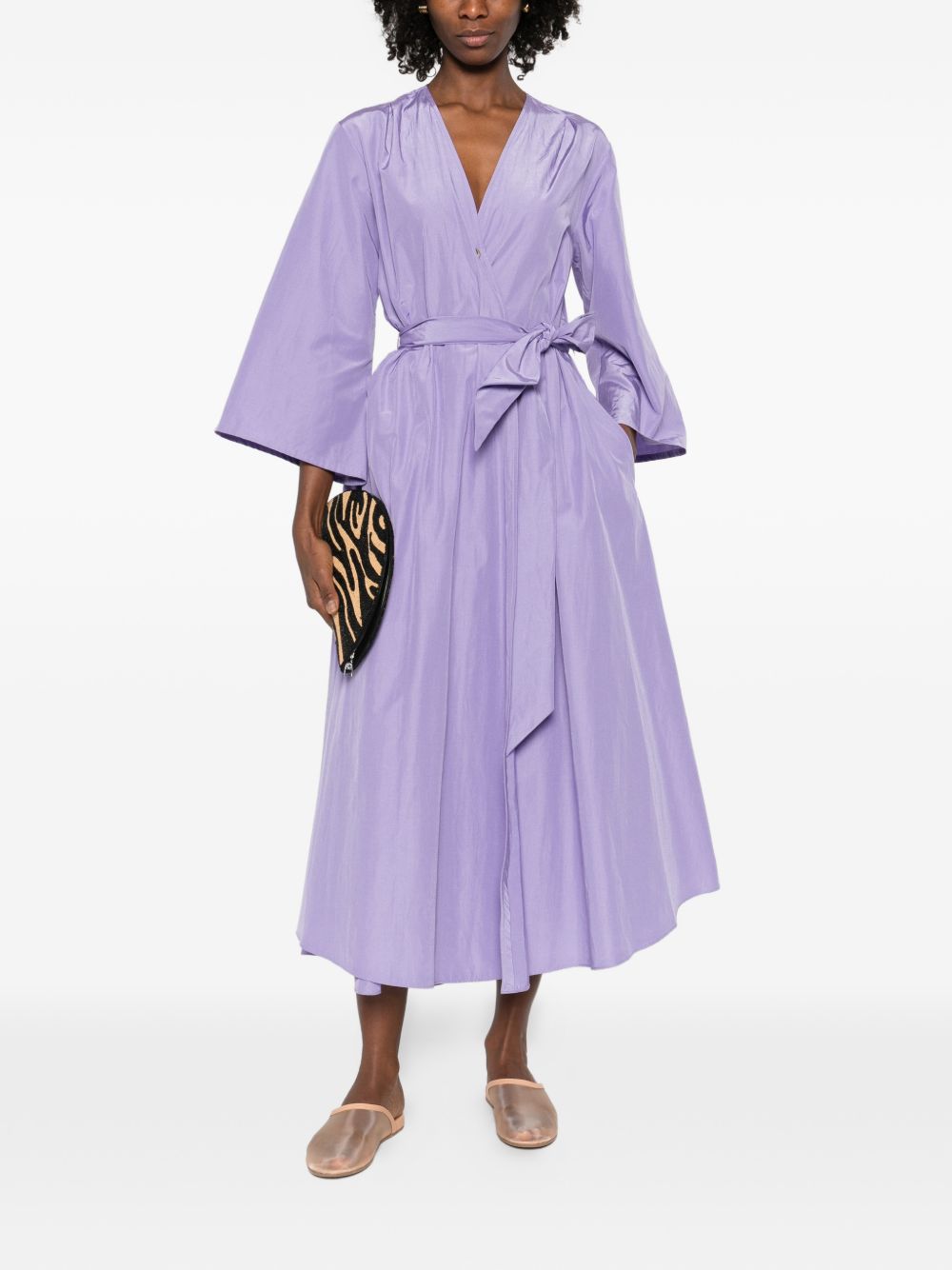 Forte Dresses Purple Polyester Cotton