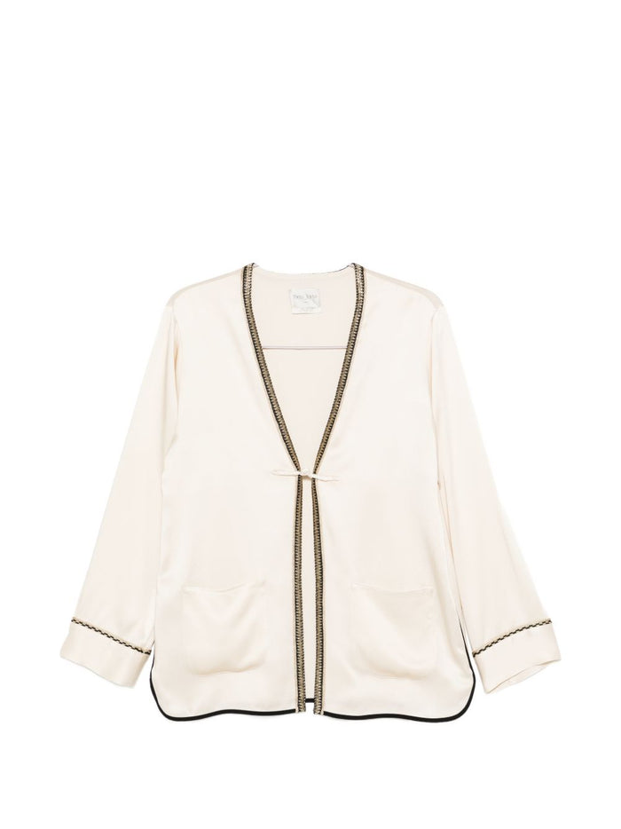 Forte Jackets White Acrylic Viscose