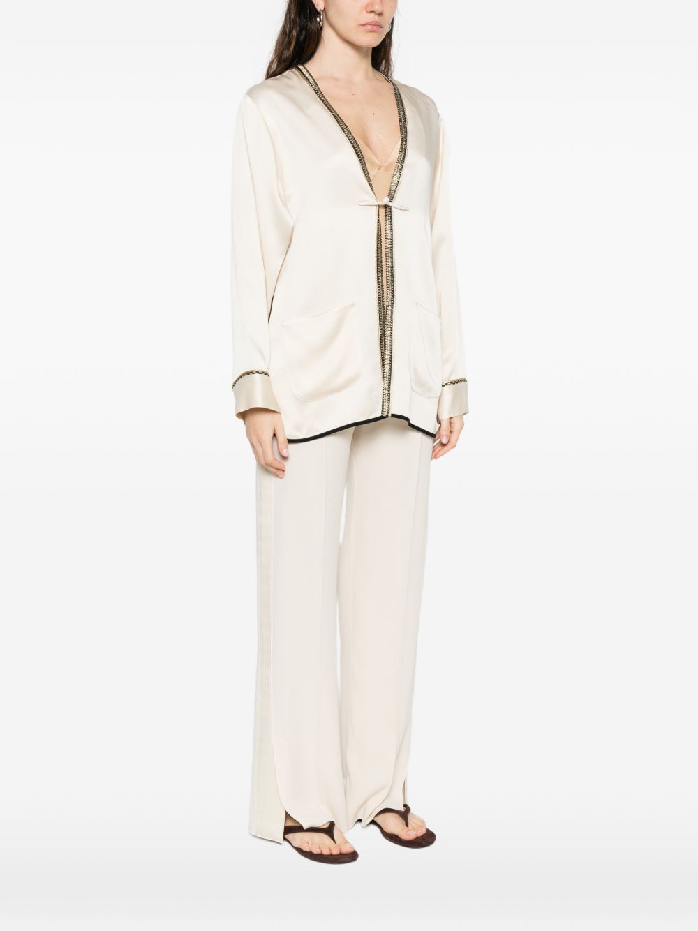 Forte Jackets White Acrylic Viscose