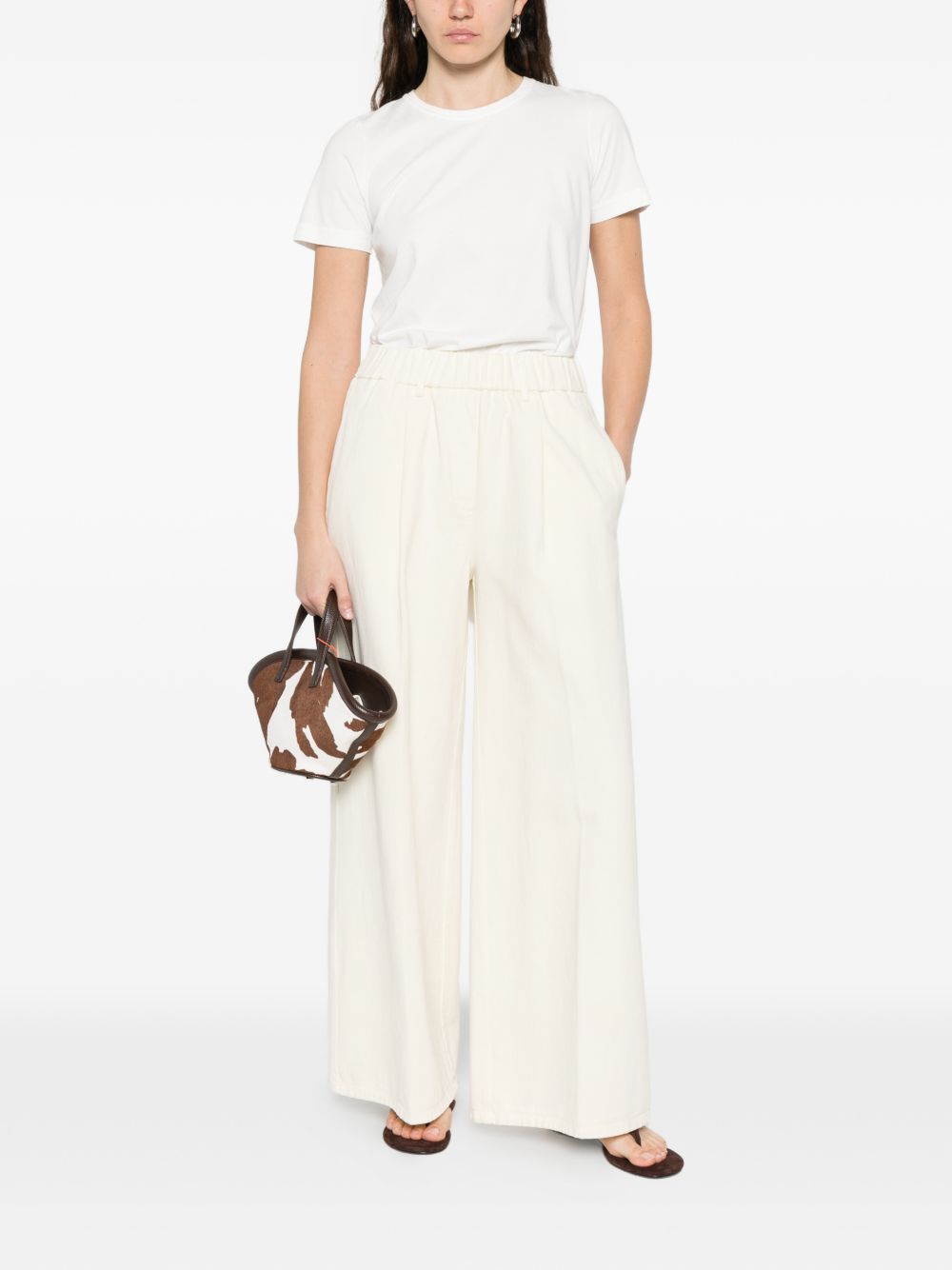 Forte Trousers White Cotton
