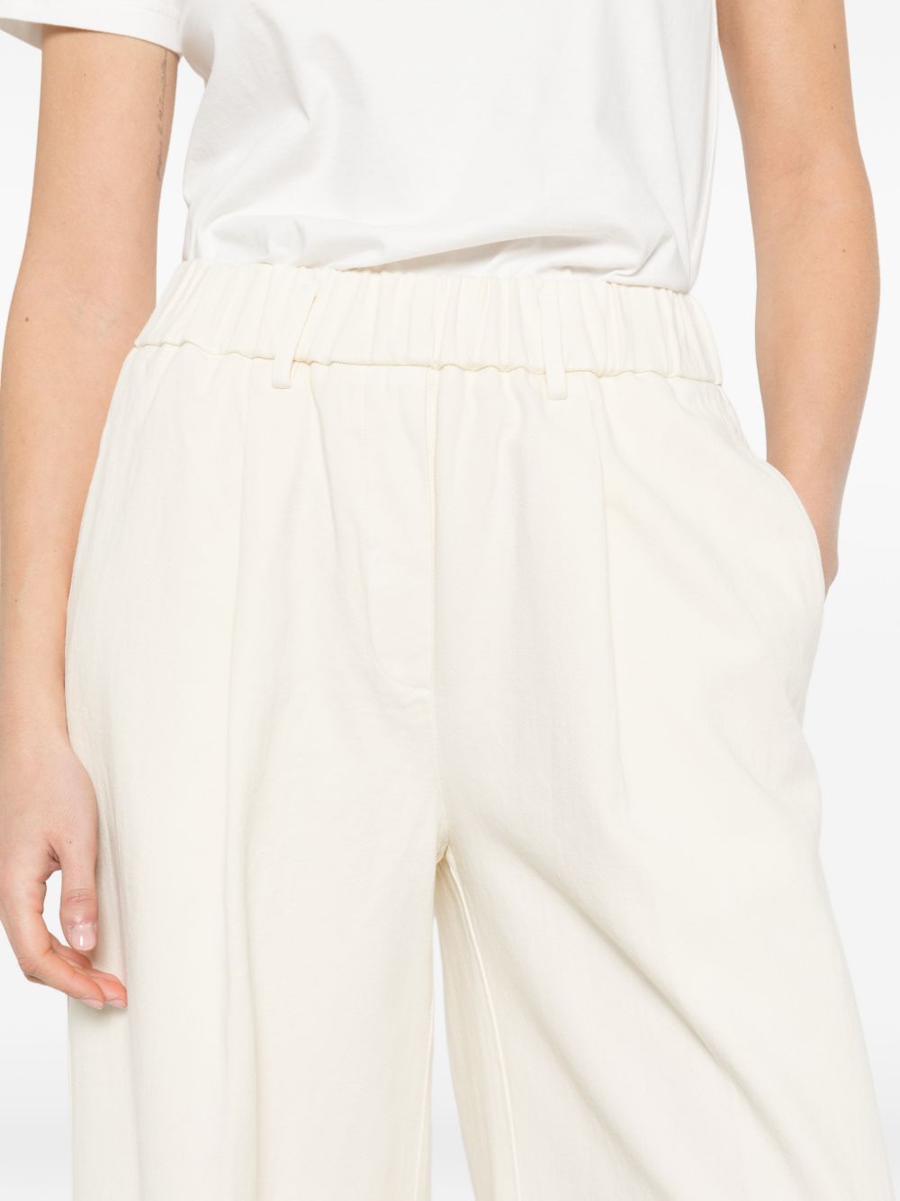 Forte Trousers White Cotton
