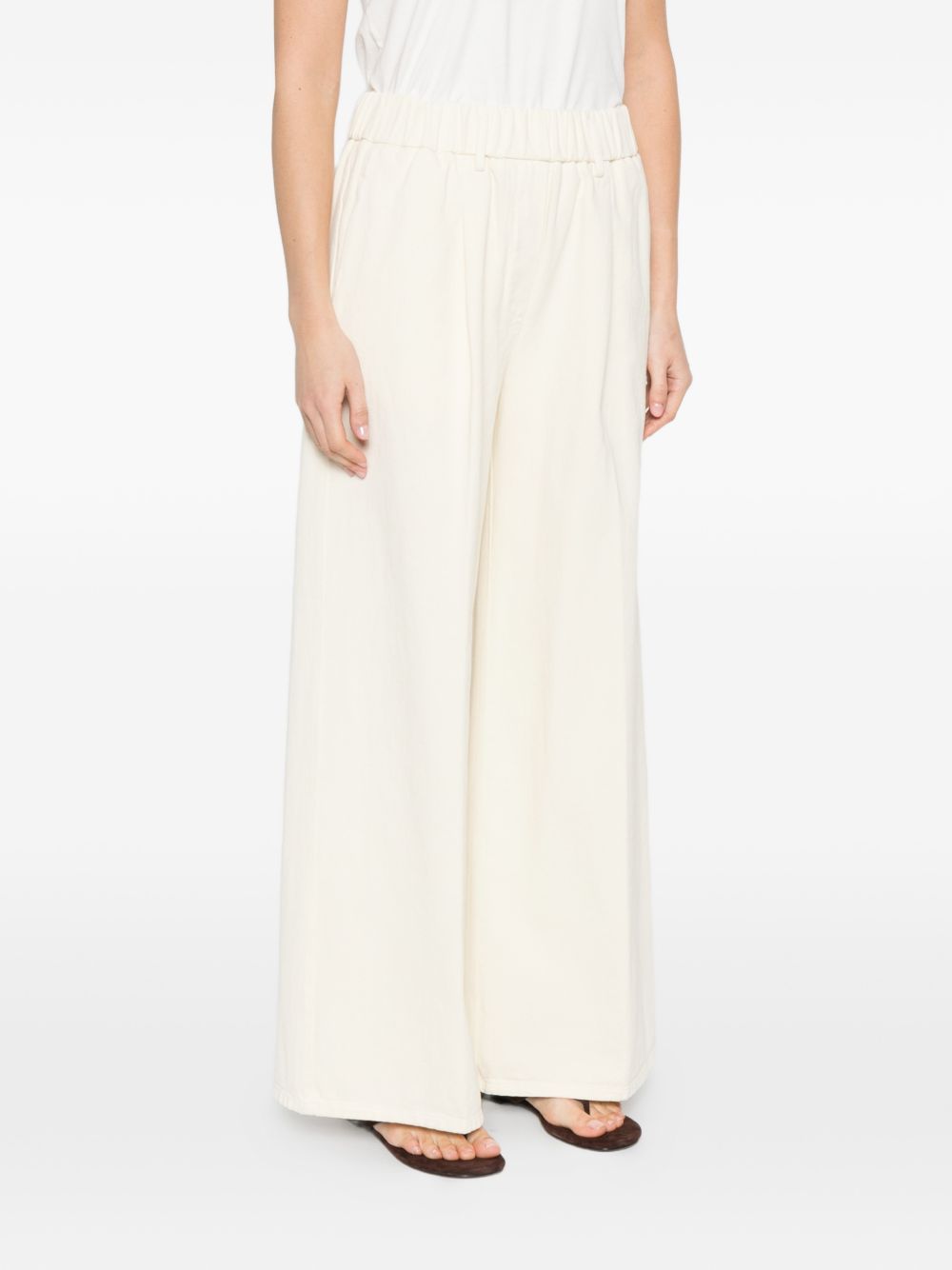 Forte Trousers White Cotton