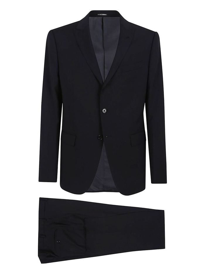 Emporio Armani Suit Blue Virgin Wool