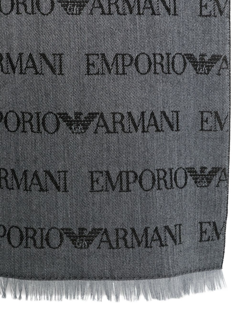 Emporio Armani Scarfs Grey Virgin Wool