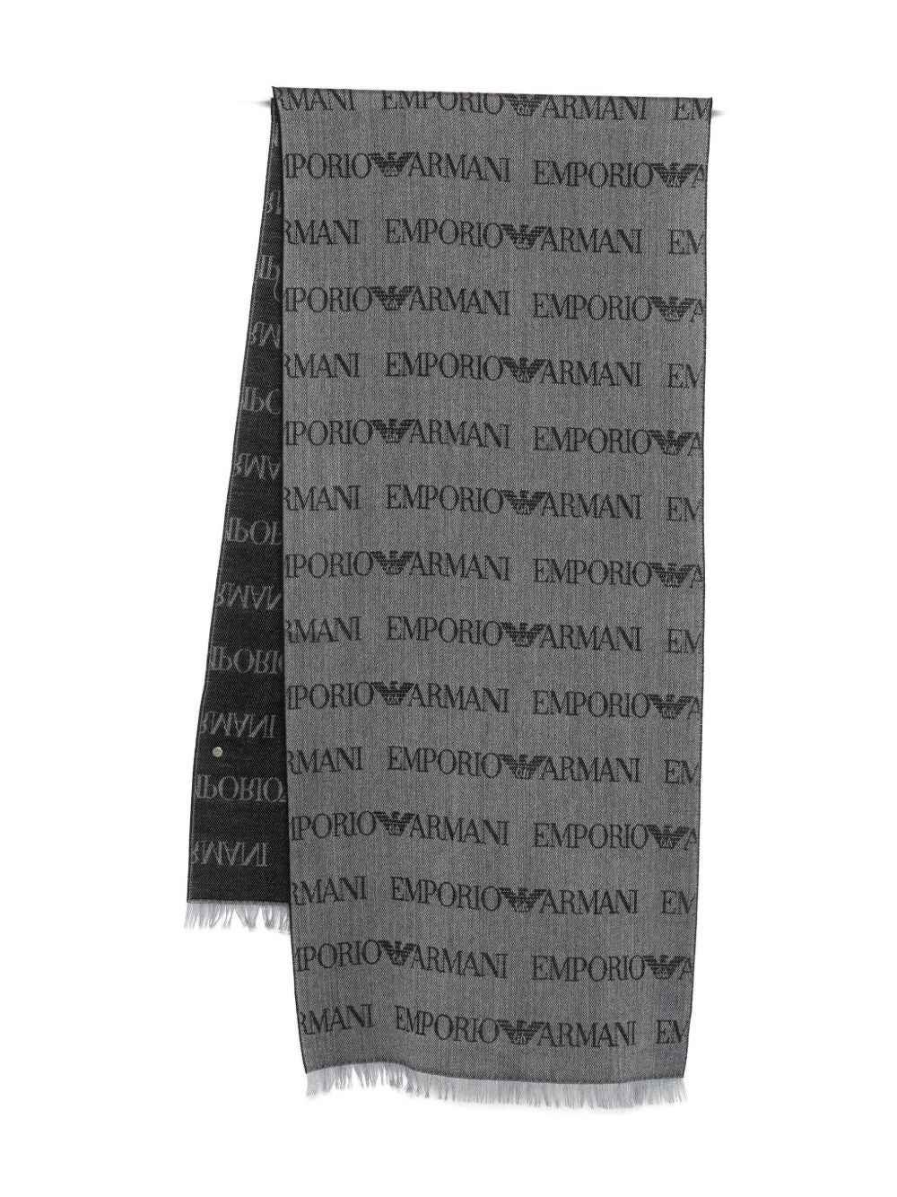 Emporio Armani Scarfs Grey Virgin Wool
