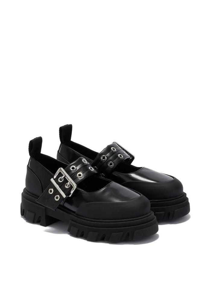 GANNI Flat shoes Black Recycled Polyester