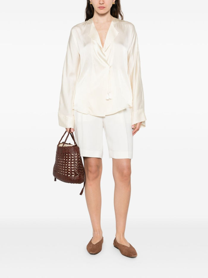 Forte Shirts White Silk Elastane