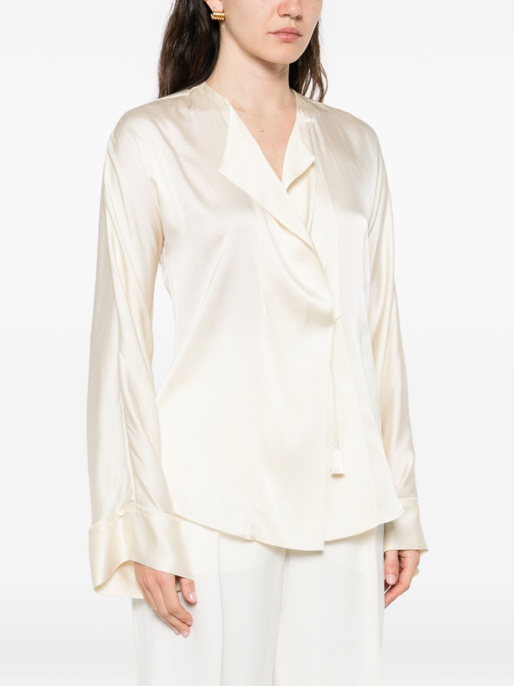 Forte Shirts White Silk Elastane