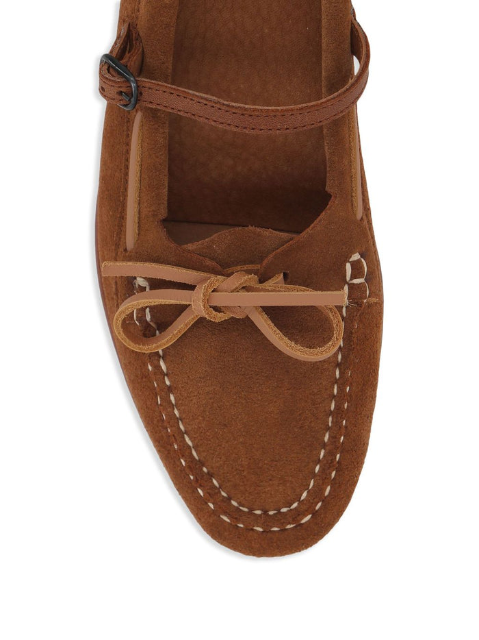 HEREU Flat shoes Brown Suede
