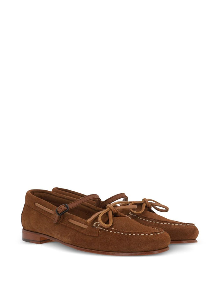 HEREU Flat shoes Brown Suede