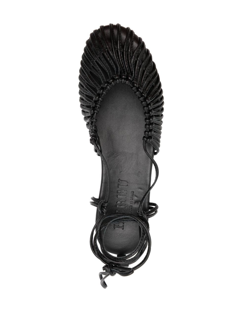 HEREU Flat shoes Black Leathear