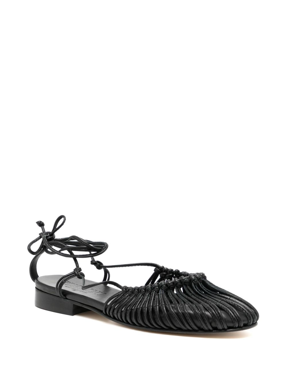 HEREU Flat shoes Black Leathear