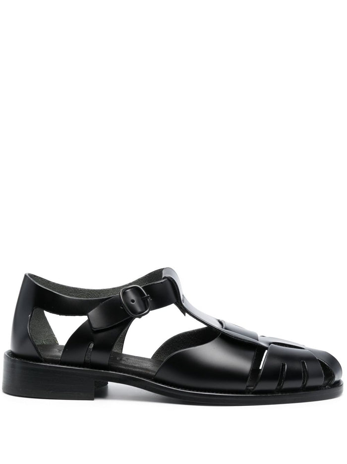 HEREU Sandals Black Leatehr