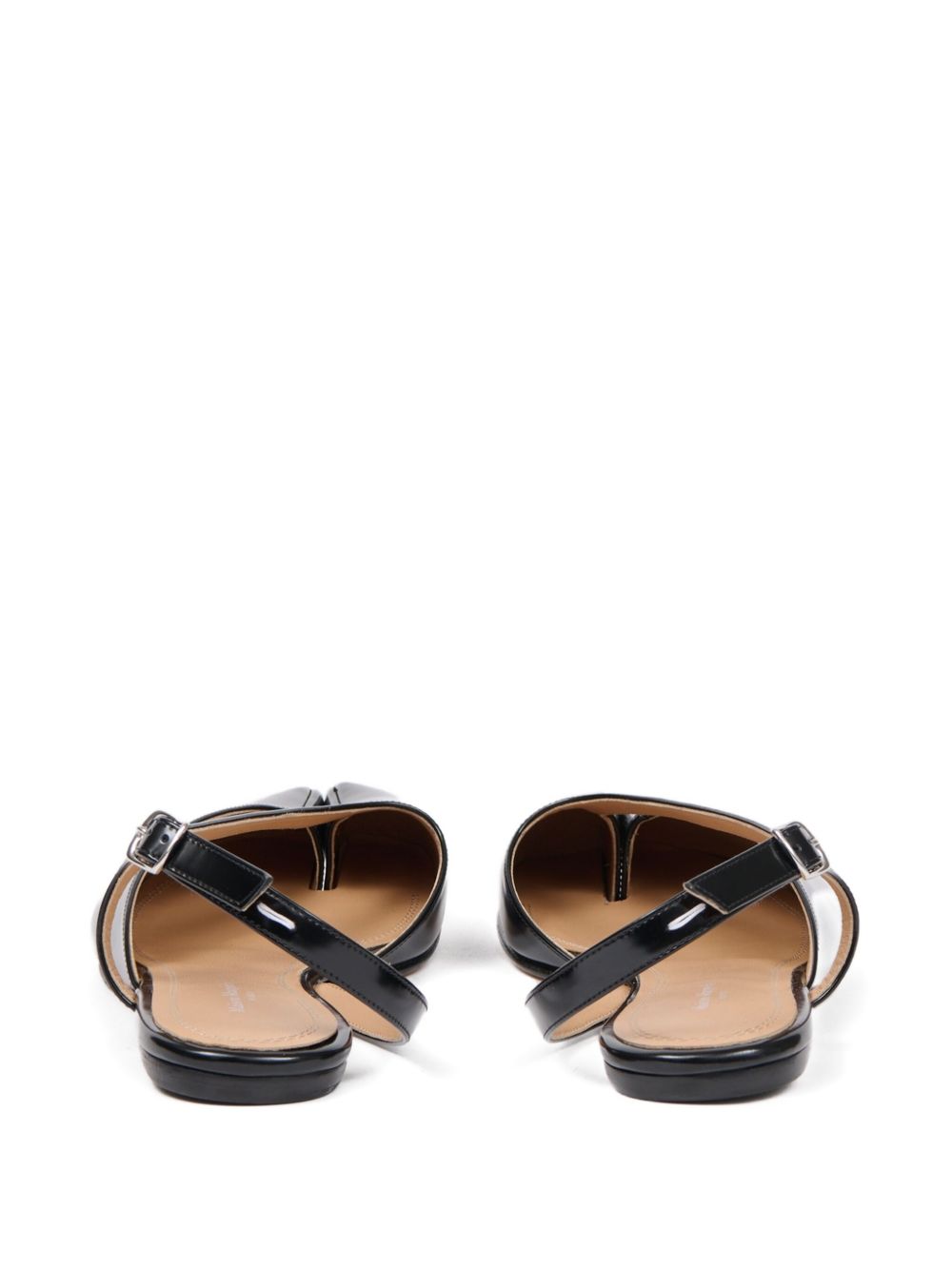 Maison Margiela Flat Shoes Black Leather 100 %
