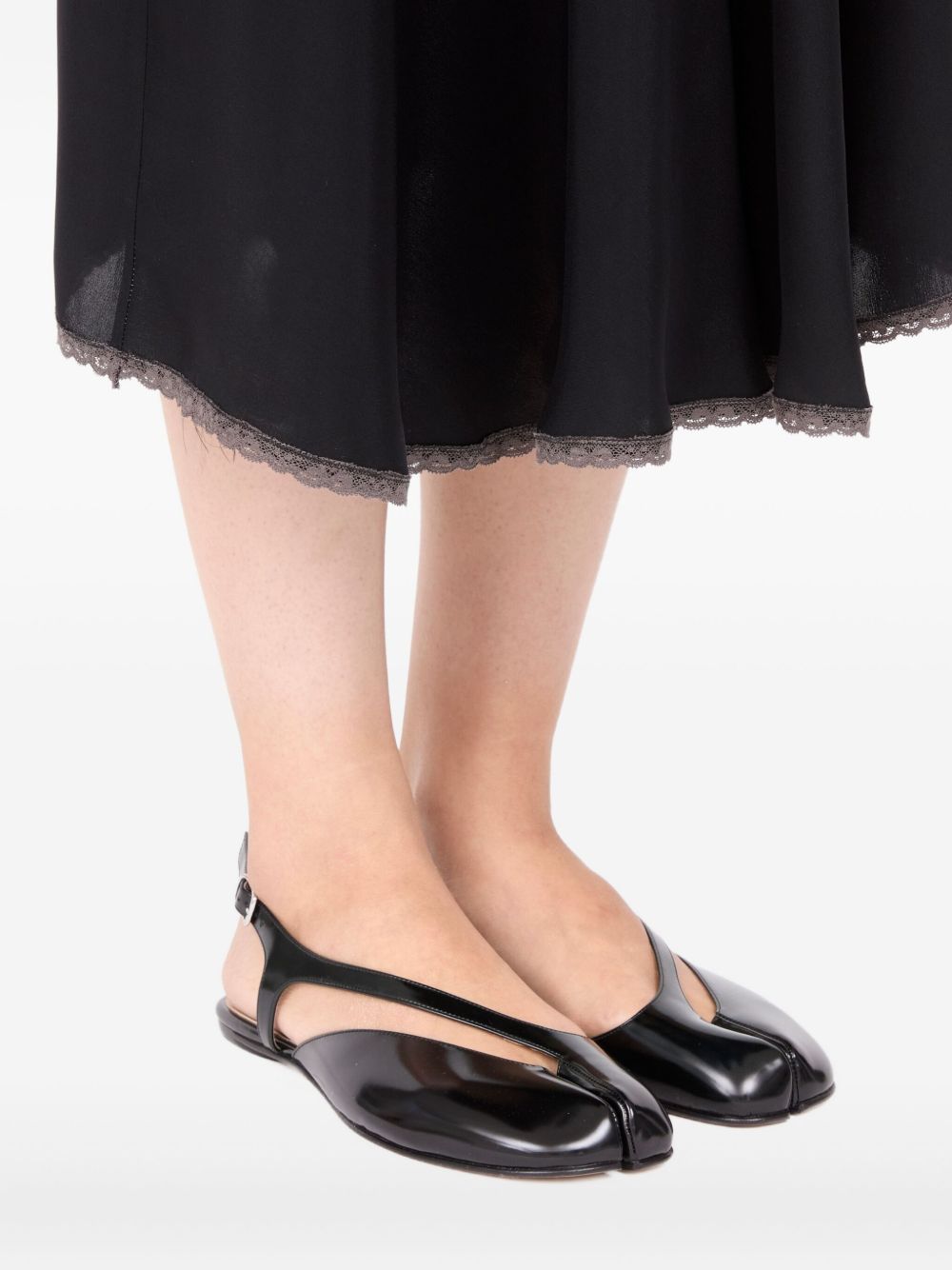 Maison Margiela Flat Shoes Black Leather 100 %