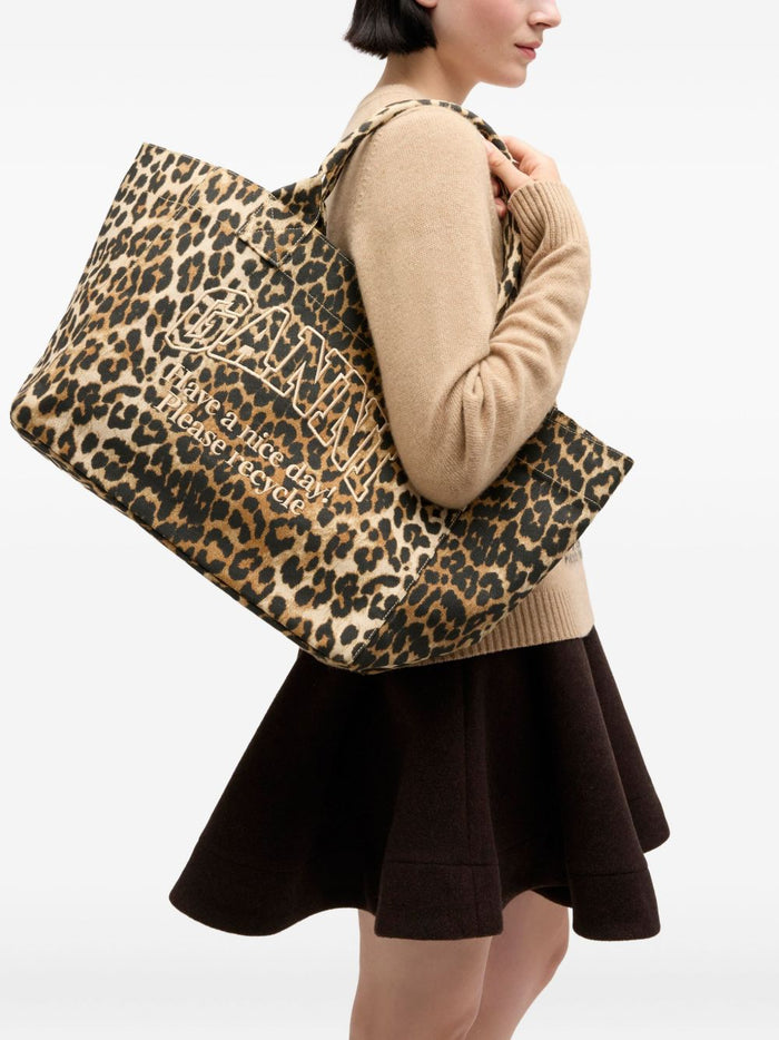 Ganni Bags Brown Recycled Cotton