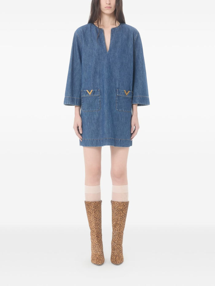 Valentino Dresses Blue Cotton