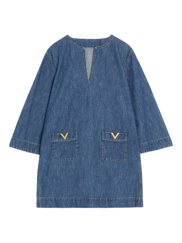 Valentino Dresses Blue Cotton