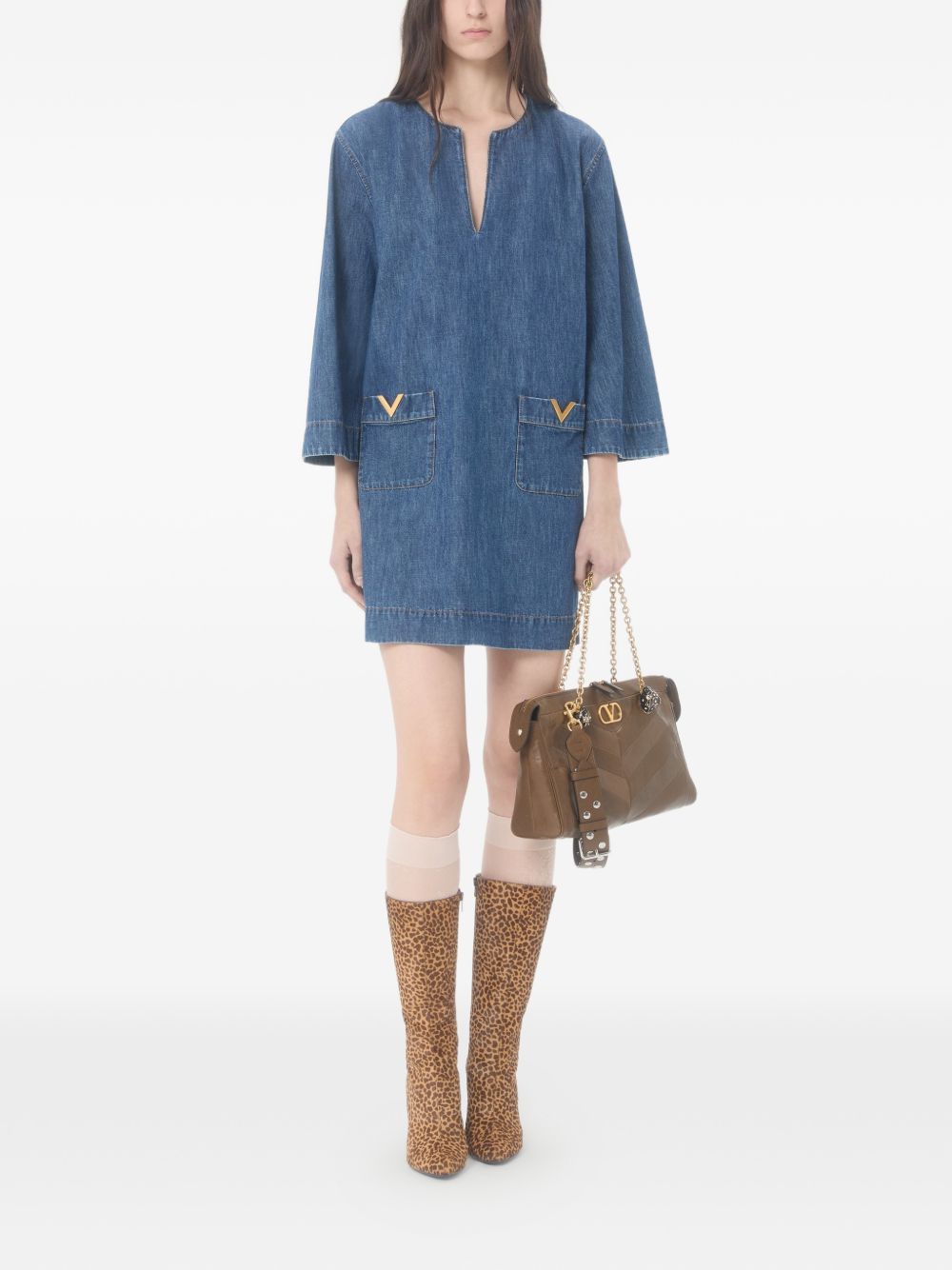 Valentino Dresses Blue Cotton