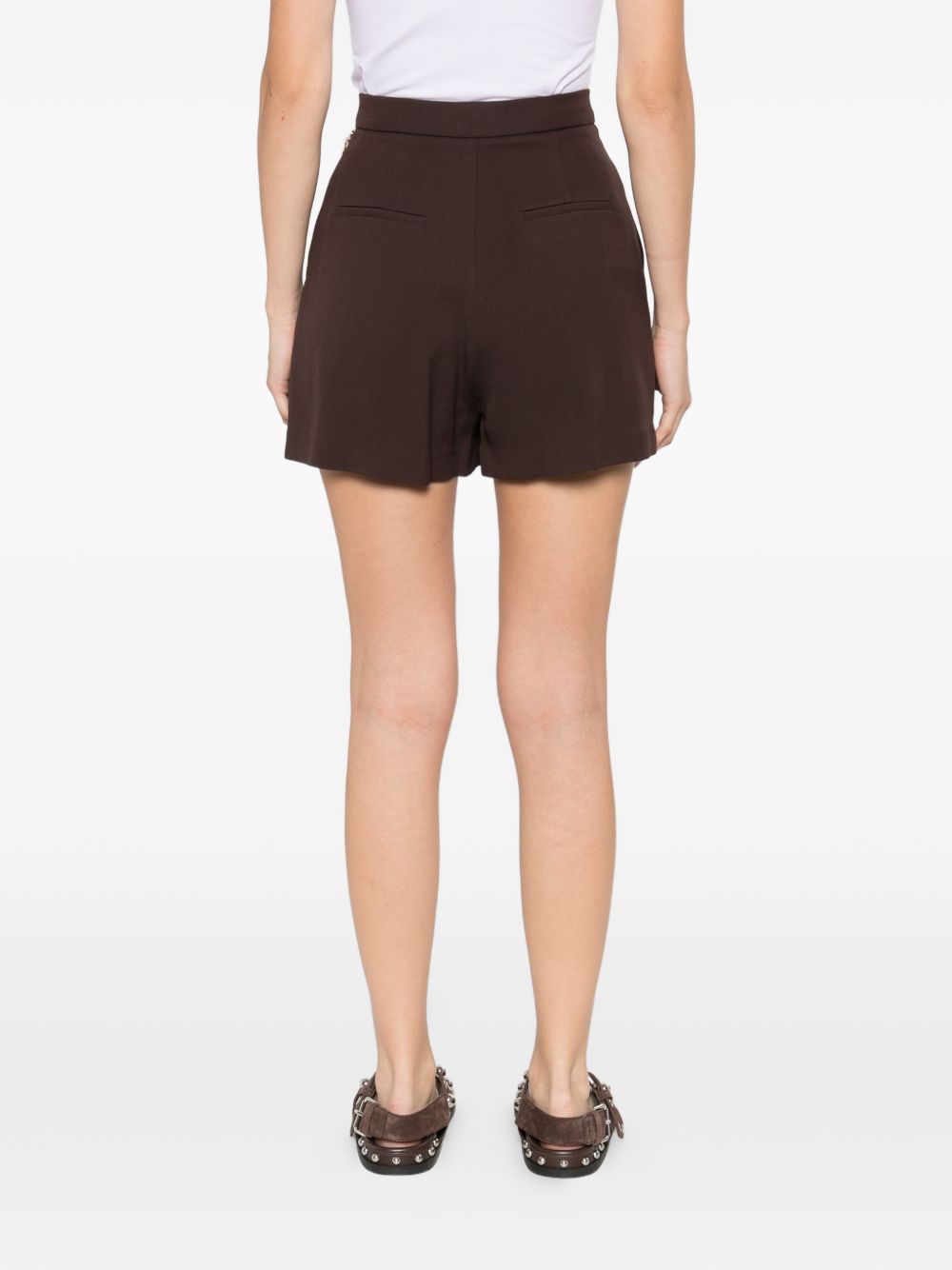 Elisabetta Franchi Shorts Brown Viscose Elastane