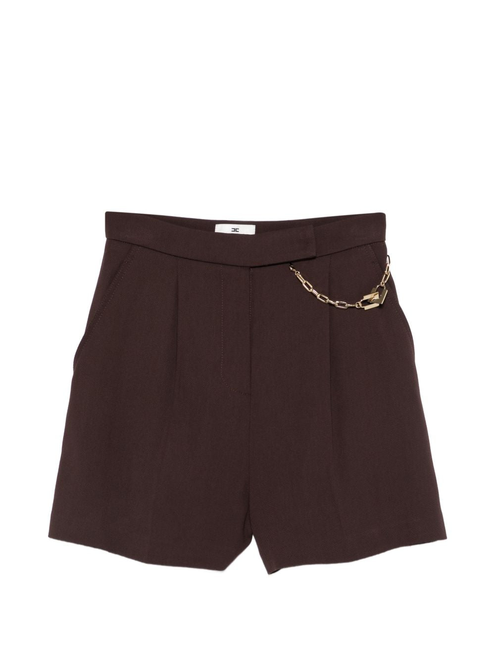 Elisabetta Franchi Shorts Brown Viscose Elastane