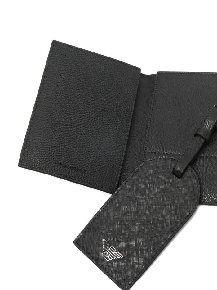 E.ARMANI EXCLUSIVE PRE Wallets Black Polyurethane