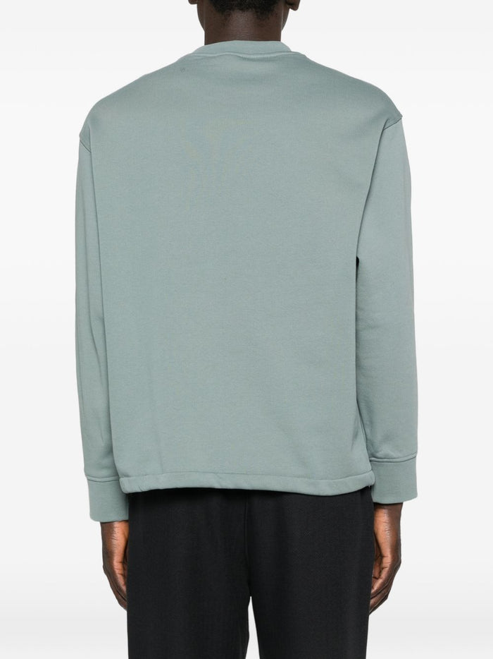 Emporio Armani Sweaters Clear Blue Cotton