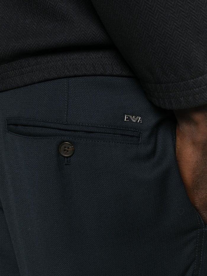 Emporio Armani Trousers Blue Virgin Wool