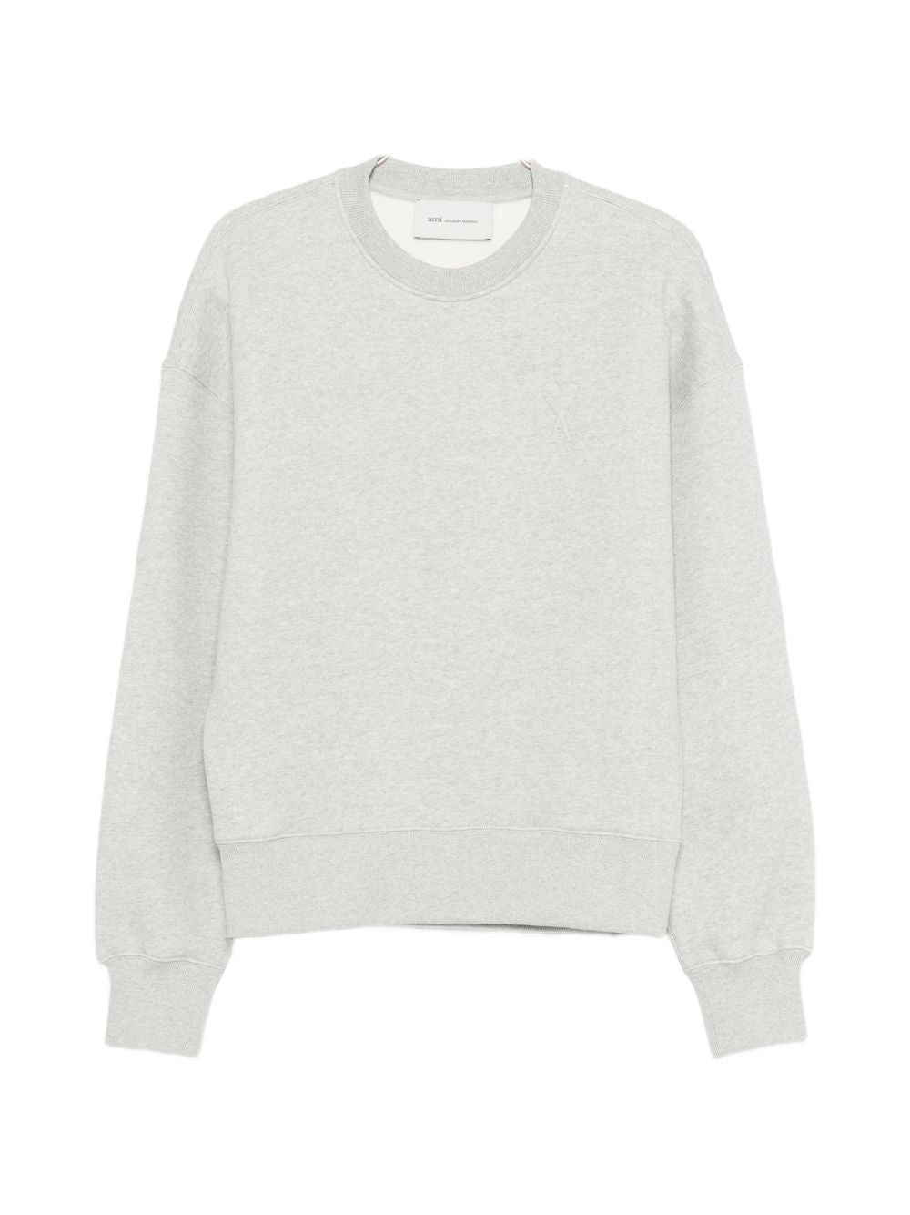 Ami Paris Sweaters Grey Cotton