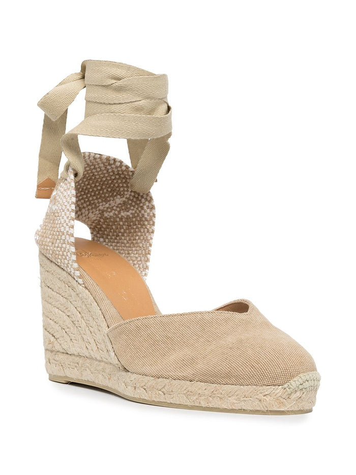 Castaner Flat shoes Beige Linen/flax