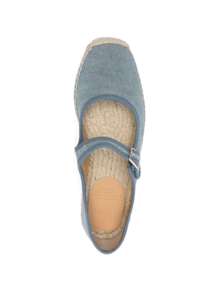 Castaner Flat shoes Clear Blue Calf Leather
