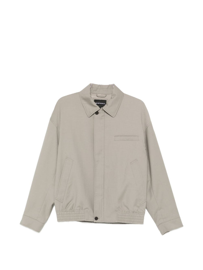 Emporio Armani Coats Dove Grey Virgin Wool