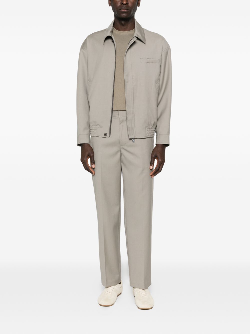 Emporio Armani Trousers Dove Grey Virgin Wool