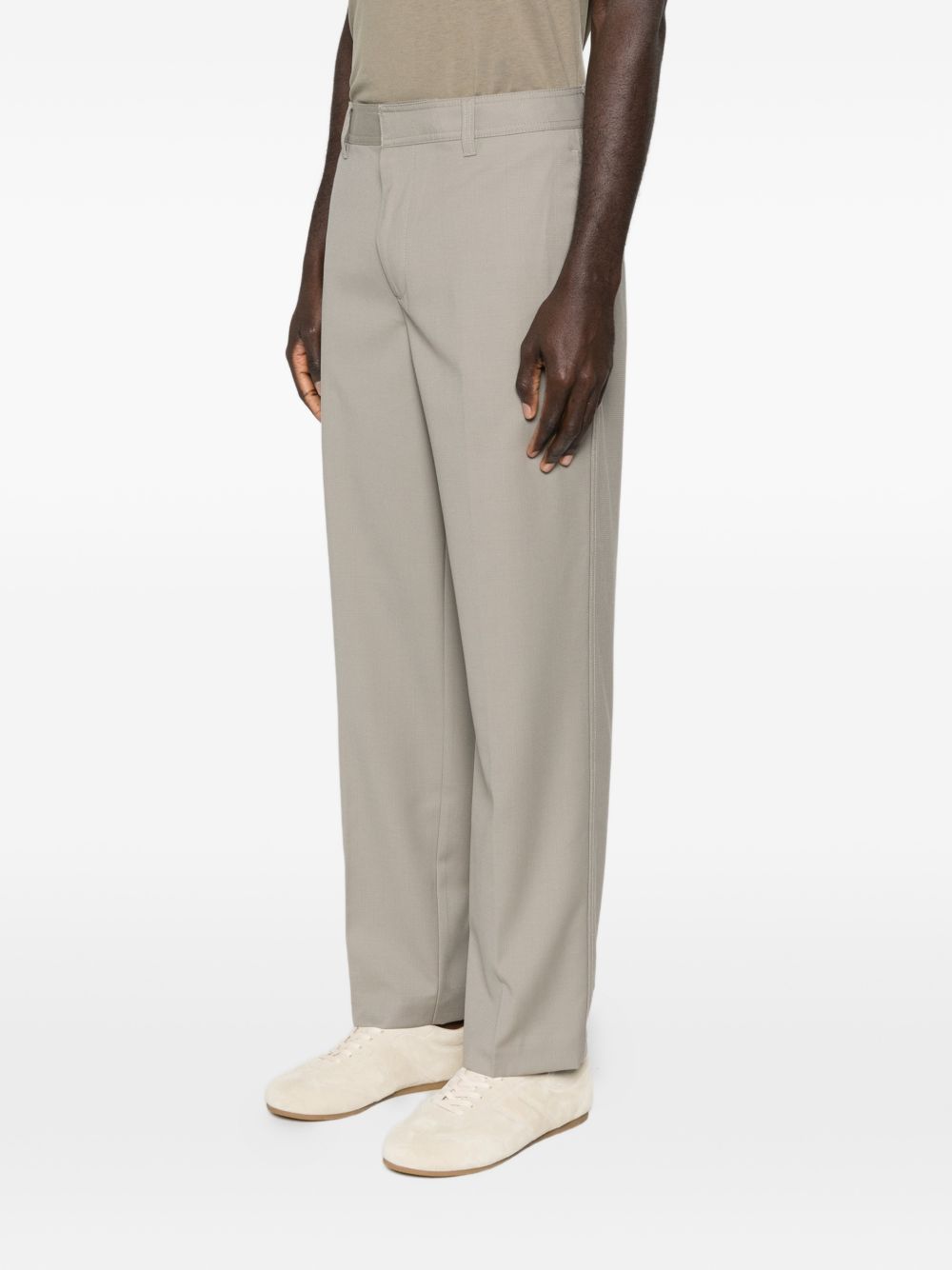 Emporio Armani Trousers Dove Grey Virgin Wool