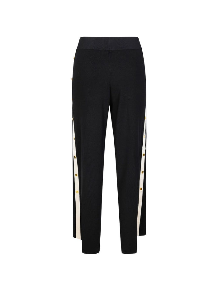 Elisabetta Franchi Trousers Black Viscose Nylon