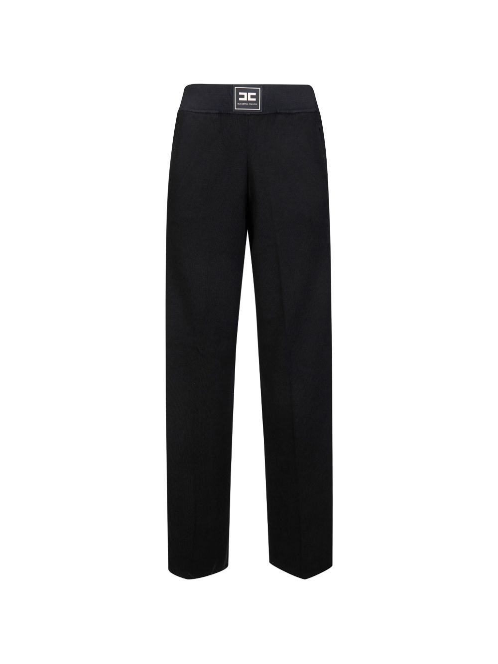 Elisabetta Franchi Trousers Black Viscose Nylon