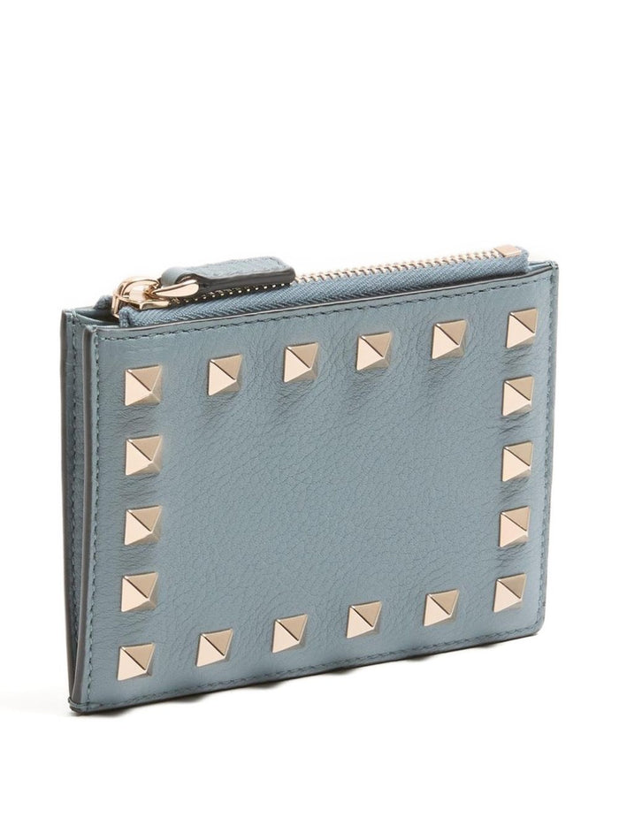 Valentino Garavani Wallets Grey Calf Leather