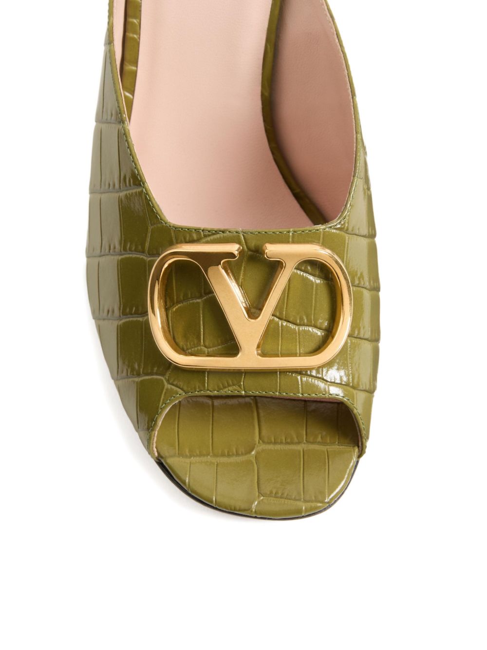 Valentino Garavani Sandals Green Calf Leather