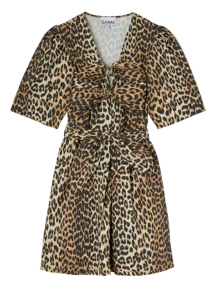 GANNI Dresses Brown Organic Cotton