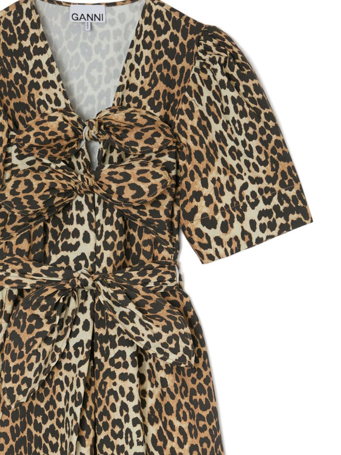 GANNI Dresses Brown Organic Cotton