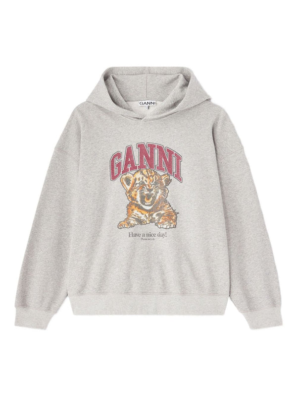 Ganni Margot Kitty organic cotton hoodie