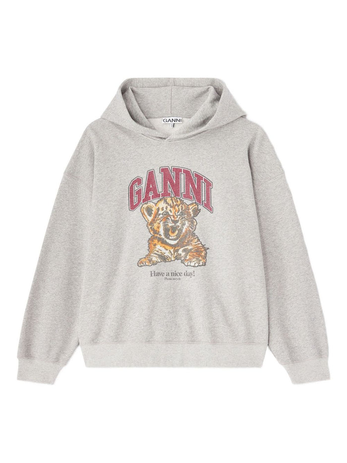 GANNI Sweaters Grey Organic Cotton