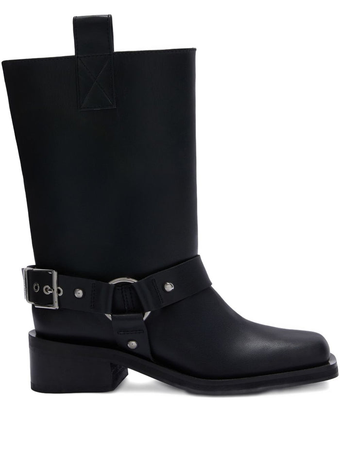 GANNI Boots Black Recycled Leather