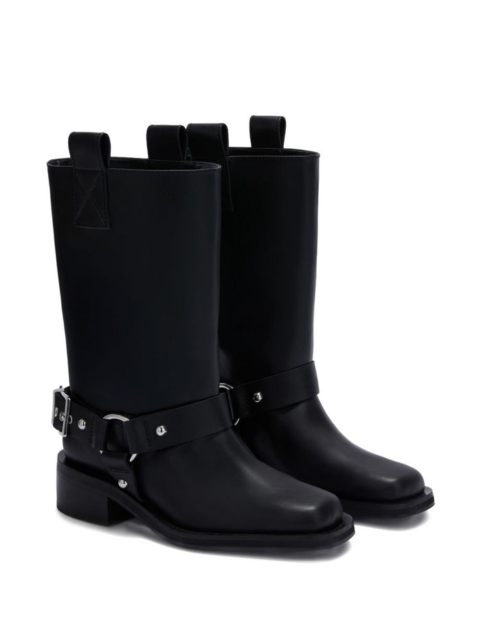 GANNI Boots Black Recycled Leather