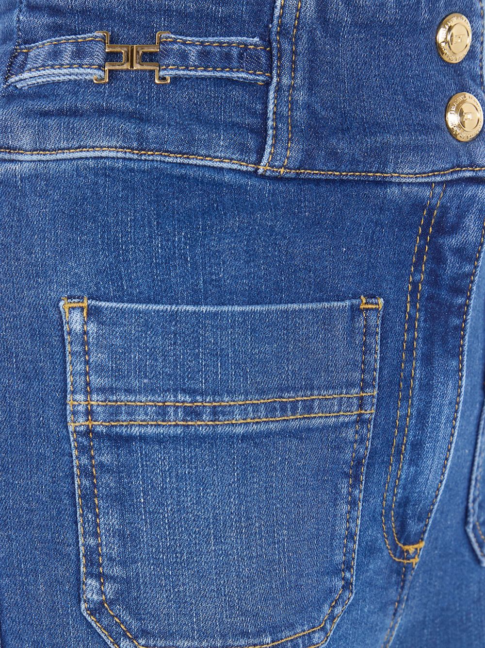 Elisabetta Franchi Jeans Blue Cotton Lyocell Elastane