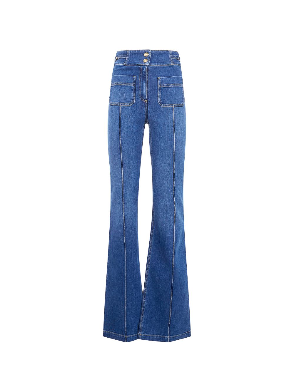 Elisabetta Franchi Jeans Blue Cotton Lyocell Elastane