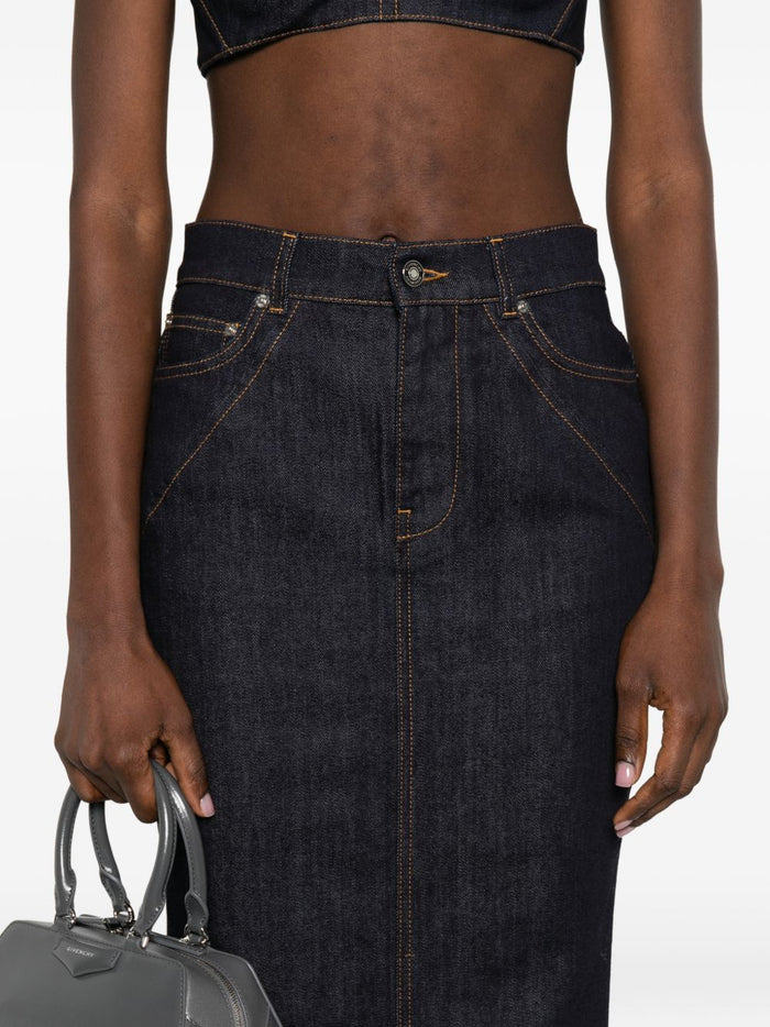 Givenchy Skirts Blue Cotton Elastane
